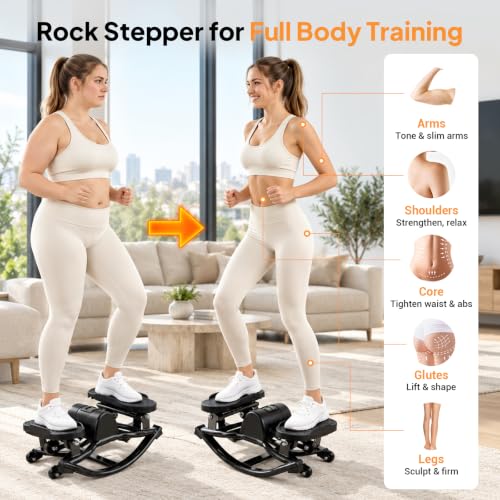 Rock Stepper Side to Side, 300 LBS Capacity, Side Stepper Exercise at Home - color: Glossy Black