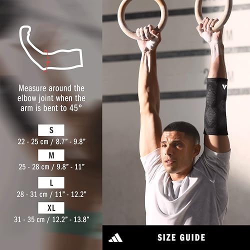 adidas Aeroready Ergonomic Compression Sleeve for Ankle, Elbow or Knee - size: Small, style: Elbow Support