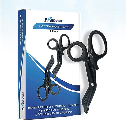 Medvice 2 Pack Medical Scissors, EMT and Trauma Shears - 7.5 inch - size: 2-pack