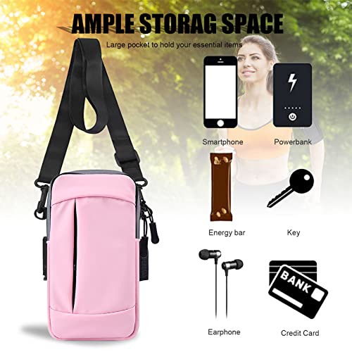 Phone Holder for Running Armband Small Crossbody Bags for Women Kids, iPhone 17 16 16e 15 14 13 12 11 Pro Max Xs Xr X Plus SE Mini Galaxy Ultra Edge S26 S25 S24 S23 Note Purse Sports Arm Band - color: 03-Pink