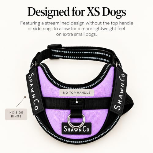 ShawnCo Essential Pro Dog Harness, No-Pull Pet Vest (ICY Lilac, XS) - color: Icy Lilac, size: XS