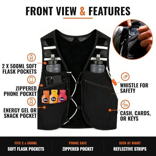 BOLO-X No-Bounce Running Vest with Water Bladder for Men & Women