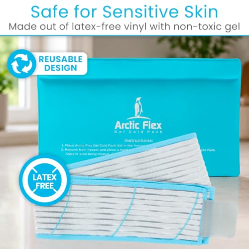 Arctic Flex Ice Packs for Injuries Reusable (10" x 6") - Flexible Hot Cold - size: Large (Pack of 1)