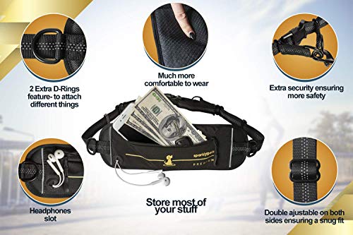 SparklyPets Hands Free Dog Leash, Medium & Large Breeds, Premium Gold - color: Premium Gold, size: 1 dog M/L