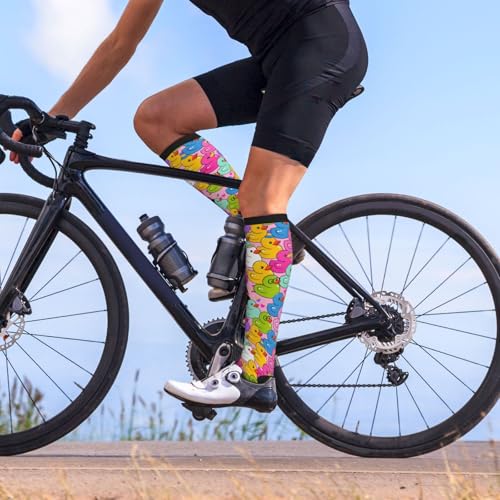 Compression Socks Circulation 15-20 Mmhg Knee High - color: Colorful Duck