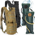 Liliful 2 Set Tactical Hydration Backpack with 3l TPU Water Bladder Tactical Molle Water Backpack Hydration Pack for Men Women Hiking Biking Running Climbing