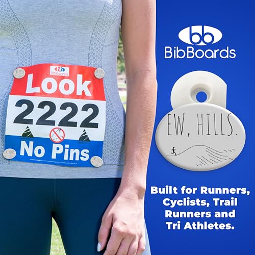 BibBoards bibSNAPS Race Bib Clips, Ew, Hills, 4 Pack - color: Ew Hills