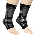 NEENCA Foot & Ankle Brace Socks for Sprained-Ankle Compression Sleeves Set - color: Black, size: Small