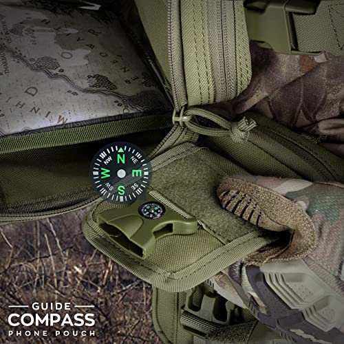 WYNEX Tactical Phone Pouch Molle, EDC Phone Holster, Small Admim Pouch - color: Army Green