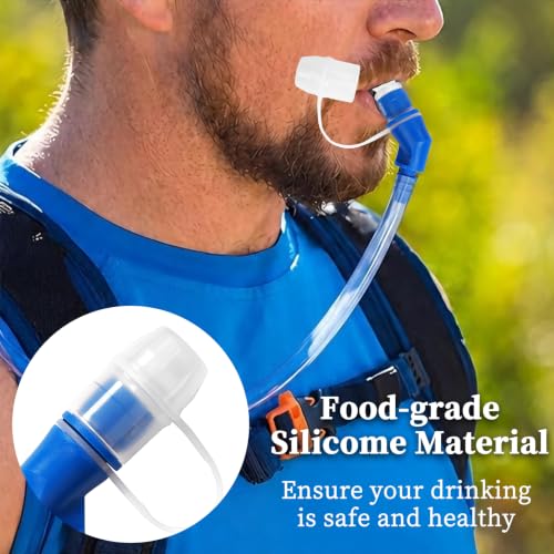 Hydration Bladder Bite Valve Replacement Mouthpiece Fit for Any Water Backpack and Most Brands, with Manual Switch Valve - color: 2 Pack 4502 degree blue-B