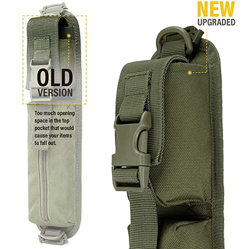 WYNEX Tactical Molle Accessory Pouch, Backpack Shoulder Strap Bag Shoulder Tape Additional Bag Multifunctional Hunting Tools Pouch - color: Army Green - 2 Packs