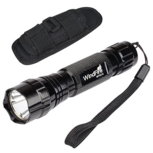 WINDFIRE LED Tactical Flashlight 1200LM with Holster(Battery Not Included)