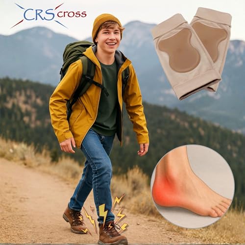 CRS Cross Achilles Heel Gel Sleeves for Skating, Hockey. Pair, X-Large (Pack of 2) - size: X-Large (Pack of 2)