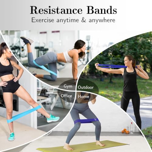 Resistance Bands for Working Out, 5 Levels Elastic Exercise Bands - color: Blue
