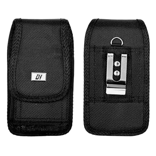I&H Cell Phone Holster w Pouch Belt Clip for Men and Women iPhone 6 7 8 Protect 4.7 inch Case, Black - color: Black, size: Small