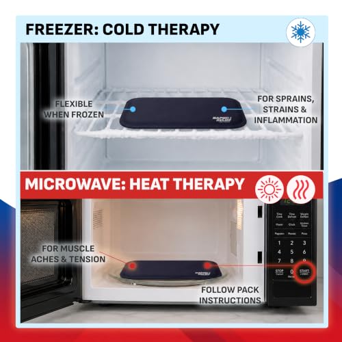 Rapid Relief Hot or Cold Gel Compress, 8x12 Ice Pack for Pain Relief Injury - size: Large (Pack of 1)