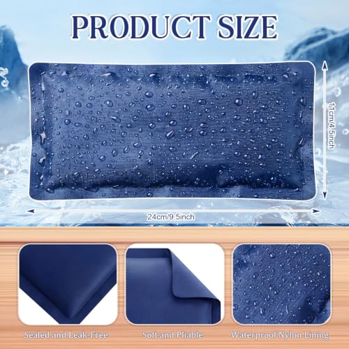 TrelaCo 8 Pack Reusable Gel Ice Packs for Injuries, Flexible Compress