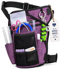 Nursing Tools Nurse Fanny Pack with Elastic Leg Band – Nursing Waist Bag Organizer with Holders for Stethoscope, Tape & Bandage Scissors – Medical Utility Pack (Purple Haze) - color: Purple Haze