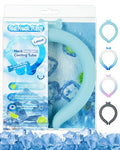 Neck Cooling Tube Wraps Ice Ring Neck Cooler Personal Ice Pack Wrap for Hot Weather Gel Reusable Wearable Gel Cooling for Summer Heat Hot Flashes Freezer Below 64.4℉ - color: Blue
