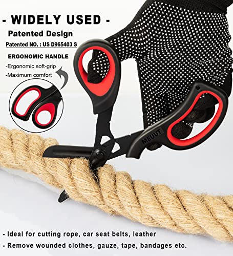 MEUUT Medical Scissors 2-Pack Trauma Shears for Nurses All Purpose Scissors - color: Black/Red+red/Black