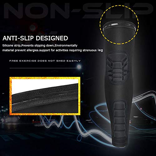 Knee Calf Padded 2 Pack Compression Leg Sleeve Shin Protective Support - size: Small