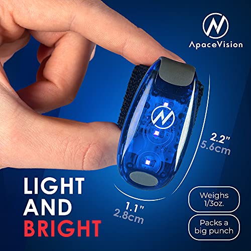 LED Safety Light (2 Pack) with Bonus Items – Clip On Strobe/Running Lights for Runners, Dogs, Bikes, Walking and More - color: Blue