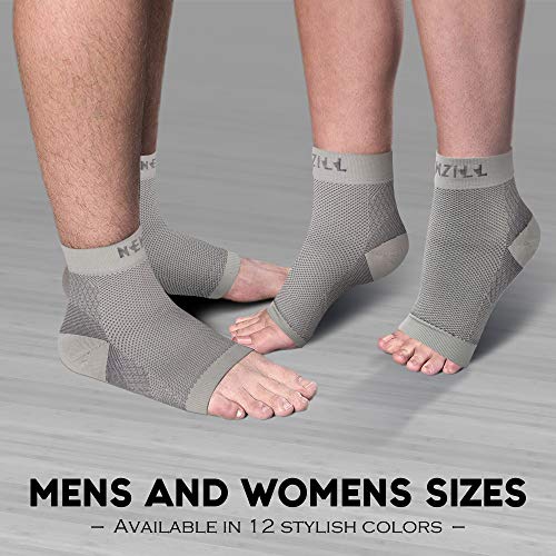 NEWZILL Plantar Fasciitis Socks Arch Support Foot Care Compression Sleeve - color: Gray, size: Large-X-Large