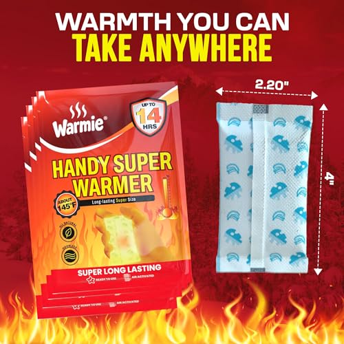 Warmie Super Warmer for Hand & Body | Air‑Activated, Long‑Lasting | Japan‑Sourced Pouch, Made in Korea | Bigger Size, Steady Heating, Odorless | Instant Natural Warmth for Cold Weather | 20 Pack