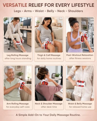 ONUEMP Leg Massager Lymphatic Drainage Cellulite Massage Tool Fascia Roller