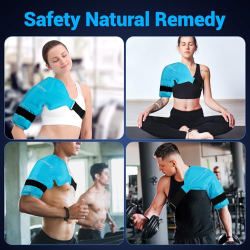 Comfytemp Shoulder Ice Pack, Rotator Cuff Cold Therapy Wrap (Large/X-Large) - color: Blue
