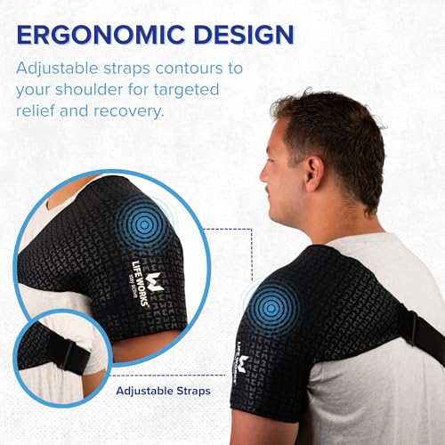 Shoulder Ice Gel Pack, Reusable, Injury, Cold, Soft, Flexible