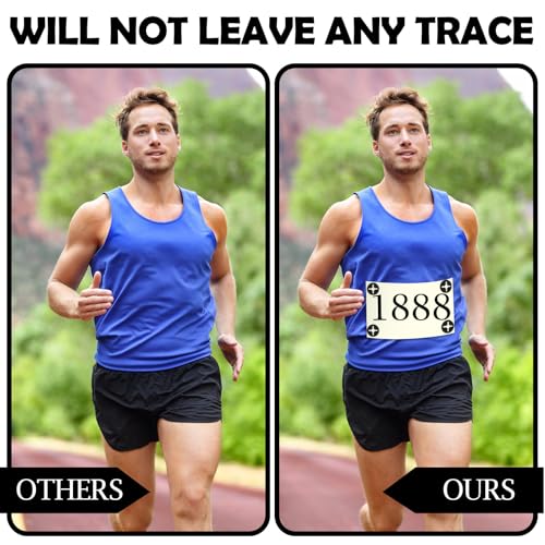 Wavwavw 12 Race Bib Clips Running Number Holder - color: Black, White, Green