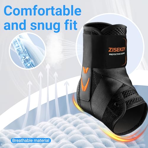 Ankle Brace Adjustable Support for Sprained Ankle and Injury Recovery - size: Large