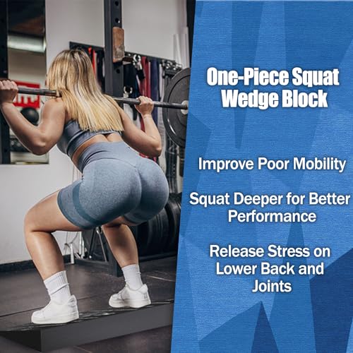 Squat Wedge Block One Piece: Heel Elevated Board for Lower Body Workout - size: 3Pcs: 1L+2S
