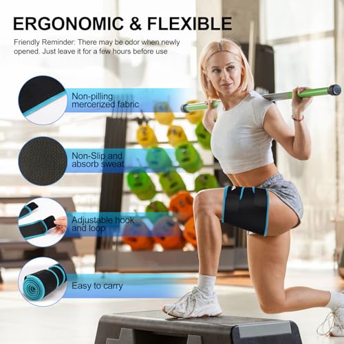 supregear Thigh Wrap Support, Hamstring Quad Wrap, L - color: Black + Blue, size: L