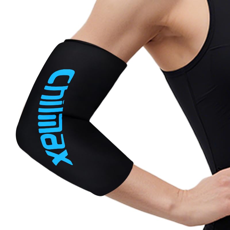 Elbow Ice Pack Wrap Compression Sleeve Pain Relief, Tennis Elbow & Golfers Arm Cold Hot Packs Brace,Reusable Gel Ice Sleeve for Knee Calf Ankle Thigh Injurie,Fits Left/Right (S) - size: S