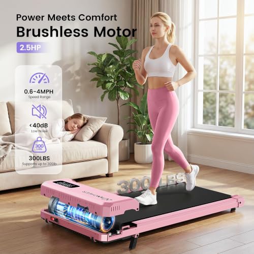 Walking Pad Vibration Plate Combo, Under Desk Treadmill with 12% Incline