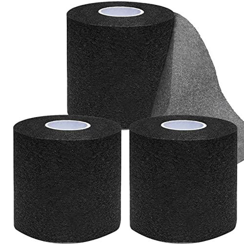 ADMITRY Pre Wrap Tape Athletic,3 Rolls X 22 Yards Black Prewrap - color: Pre Wrap Athletic Tape Black(foam)-3 Rolls