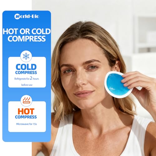 Soft Ice Pack/Small Ice Packs for Injuries Reusable, Small Round Gel Hot & Cold Compress (12 Pack) for Pain Relief, Toothache, Surgery Recovery - Soothing Gel with Sleeve - Blue - size: 12 Count (Pack of 1)