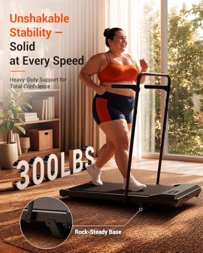 6% Incline 300 lbs Walking Pad Under Desk Treadmill,Metallic Black