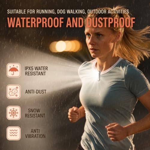 Clip On Flashlight, Rechargeable Running Light for Runners and Dog Walking - color: 1 PCS