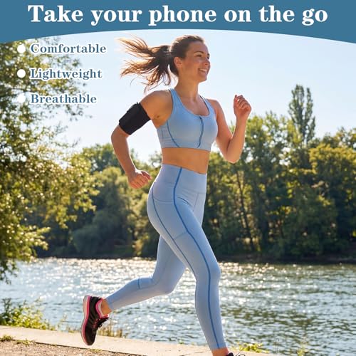Running Phone Armband, Size M Phone Arm Bands for Running,Larger Storage Universal Armband Cell Phones Holder to 8 to 12 inch for Runnings,Cycling,Hiking,Biking,Gym