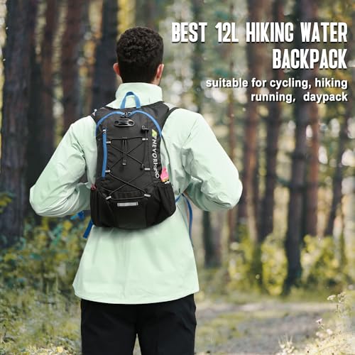 Lightweight Hydration Backpack, Running Backpack with 2L Water Bladder - color: Blue