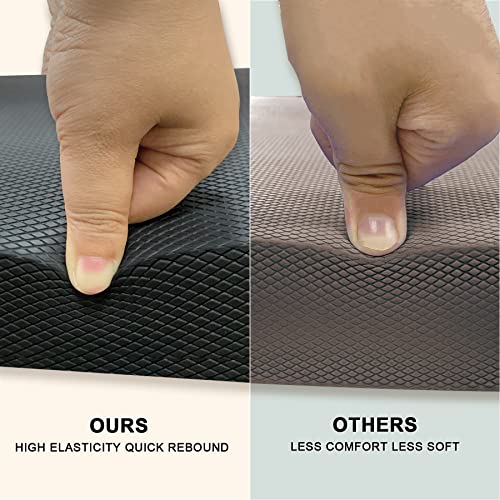 Foam Balance Pad,5BILLION Stability Pad for Physical Therapy,Non-Slip Exercise Balance Pad for Balance workouts,Yoga Knee Pad for Gym Fitness Stretching Pilate - size: Black-XL