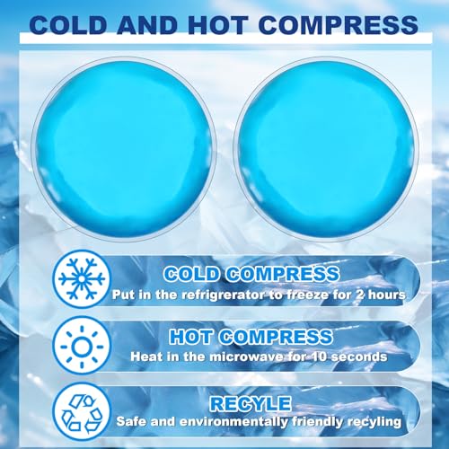 Reusable Ice Packs for Injuries, 20 Pack Round Ice Packs for Face - size: 2.75 Inch - 20 Pack