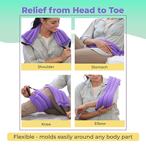 Microwavable Heating Pads for Lower Back, Neck, and Shoulder Pain Relief - Moist Microwave Heating Pad for Muscles and Joints - Microwave Hot Pack Heat Pad for Cramps - 1 Heat Pack Purple - style: Purple