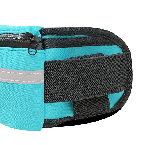 allydrew Adjustable Neoprene Running Belt, Waterproof Fanny Pack, Workout Pouch for Running Jogging Hiking, Blue - color: Blue