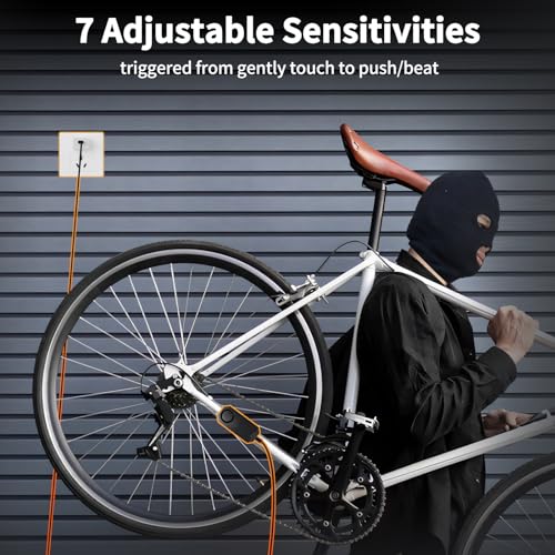 WSDCAM Wireless Bike Alarm with Remote, Rechargeable 113dB Loud Bicycle Alarm System Anti Theft, IP65 Waterproof, Bike Alarms for E-Bikes, Motorcycles, Scooter, Outdoor Riding and Cycling Safety - size: Lithium Rechargeable