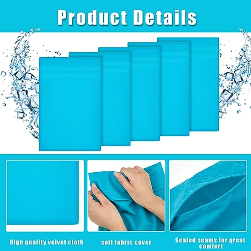 Paterr 5 Pcs Soft Flannel Cold Pack Sleeves Fabric Cover, 6"x9" - size: 6"x9"