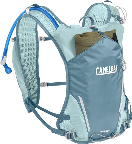 CamelBak Womenâ€™s Trail Run Hydration Vest with 34oz Capacity, Lightweight Breathable Design and Storage for Trail Running and Training, Adriatic Blue 2.0